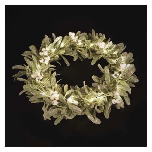 LED decoration - mistletoe wreath, 3x AA, warm white, timer, EMOS DCTW28 8592920147276