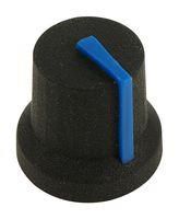 SOFT TOUCH KNOB, RUBBER, BLK/BLU, 16.2MM MC170846CR