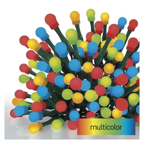 LED Christmas cherry chain – balls, 30 m, outdoor and indoor, multicolour,programmes,timer, EMOS D5AM24 8592920146507
