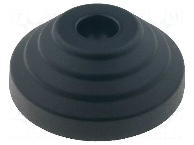 Foot; Base dia: 60mm; polyamide; H: 24mm; Mount.hole diam: 14mm ELESA+GANTER LV.A-60-14