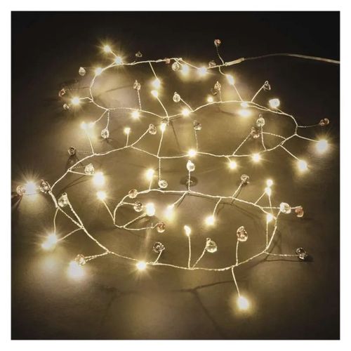 LED garland - pebbles, 1.2 m, 3x AA, indoor, warm white, timer, EMOS DCGW16 8592920148112