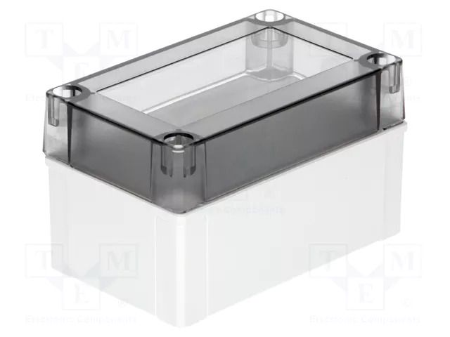 Enclosure: multipurpose; X: 80mm; Y: 130mm; Z: 75mm; MNX; grey; IK08 FIBOX PC100/75HT