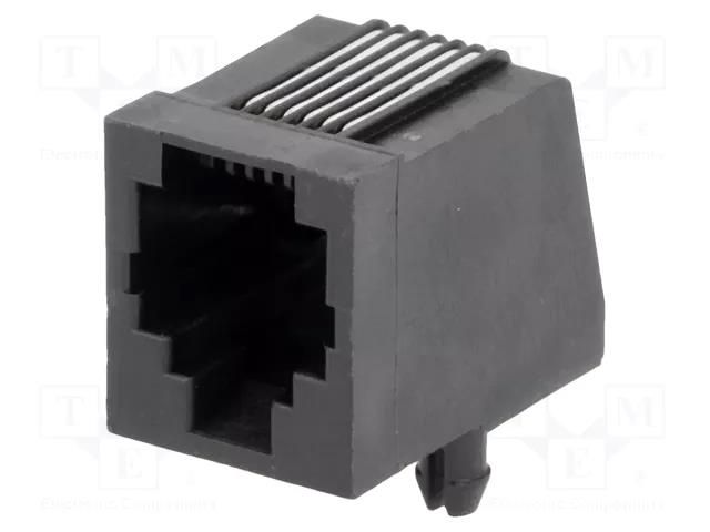 Connector: RJ12; socket; PIN: 6; 6p6c; THT; angled MH CONNECTORS MHRJJ66NFRA