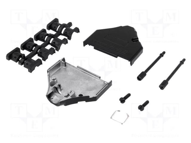 Enclosure for connectors: D-Sub; D-Sub 25pin,D-Sub HD 44pin MH CONNECTORS MHDTZK25-BK-K