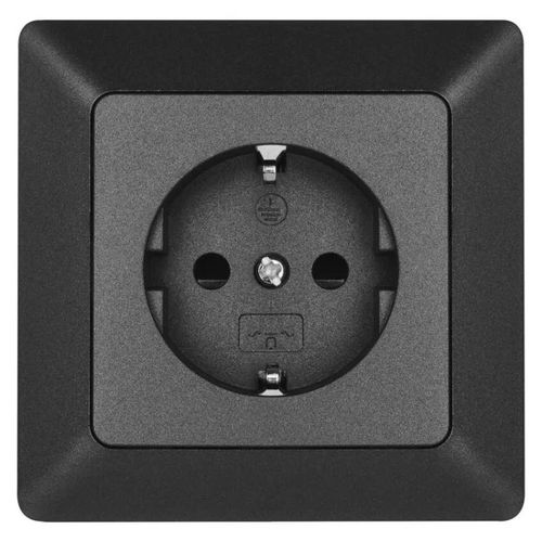 Socket SCHUKO, anthracite , EMOS A6002.2 8592920097205