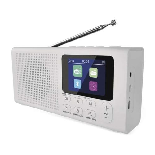 Portable radio with Bluetooth, DAB / DAB+ / FM, white, EMOS E0091 8592920141038