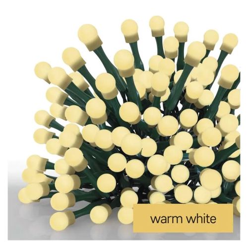 LED Christmas cherry chain – balls, 8 m, outdoor and indoor, warm white, programmes, timer, EMOS D5AW22 8592920146705
