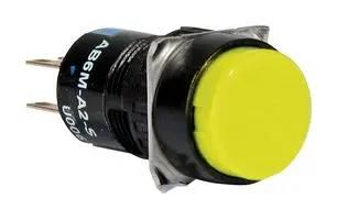 PUSHBUTTON SW, SPDT, 1A, 120V, SOLDER/QC AB6M-M1P-Y