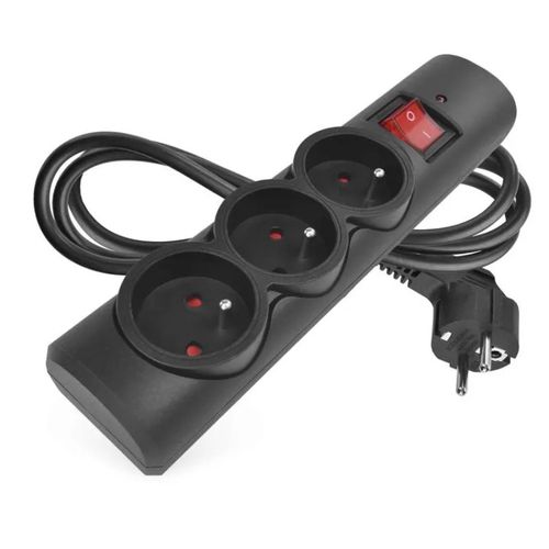 Surge protector – 3 sockets, 1.5 m, black, EMOS P54014 8592920145913