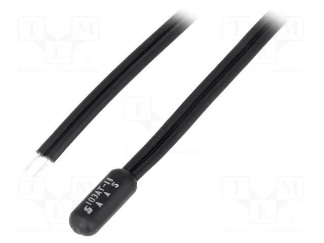Sensor: temperature; NTC; 10kΩ; Len: 1.5m; Body dim: Ø5x15mm ASCON TECNOLOGIC NTC-TPE-A1T