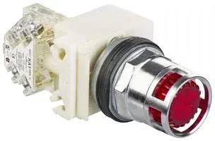 PB SWITCH, SPDT, 10A, 600VAC, PANEL 9001K3L1RH13