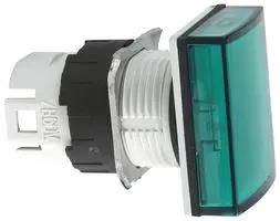 PILOT LIGHT HEAD, GREEN, RECT, 16MM ZB6DV3