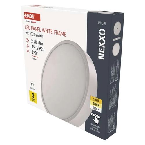 LED surface luminaire NEXXO, round, white, 28.5W, with change CCT, EMOS ZM5153 8592920109328