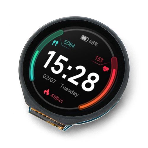 LCD IPS 1.28'' 240x240px touchscreen display - round - Waveshare 24155 WSR-22830