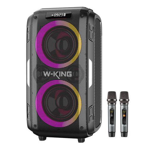 Wireless Bluetooth Speaker W-KING T9 Pro 120W + 2 microphones (black), W-KING T9 Pro black