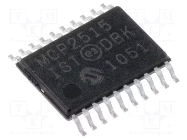 IC: CAN controller; 1Mbps; 2.7÷5.5VDC; TSSOP20; -40÷85°C; tube MICROCHIP TECHNOLOGY MCP2515-I/ST