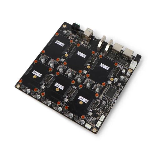 DeskPi Super6C Raspberry Pi CM4 Cluster Board - Mini-ITX motherboard for 6 Raspberry Pi CM4 modules - Seeedstudio 114110107 SEE-25347