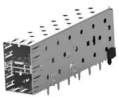 SFP CAGE & CONN, 40POS, PRESS-FIT, R/A 1658628-2
