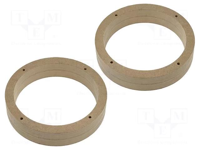 Spacer ring; MDF; 165mm; VW,Škoda; impregnated,varnished; 2pcs. 4CARMEDIA MDF-D.21