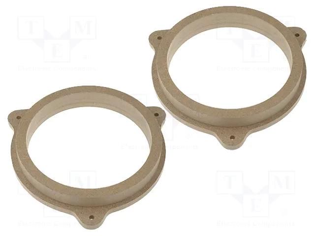 Spacer ring; MDF; 165mm; Nissan; impregnated,varnished; 2pcs. 4CARMEDIA MDF-D.27