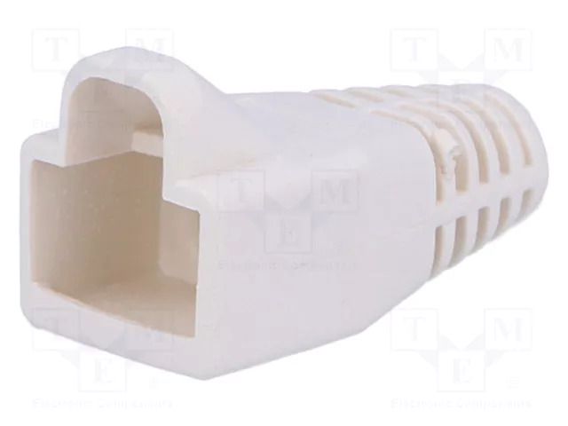 RJ45 plug boot; 6mm; white MH CONNECTORS MHRJ45SRB-W