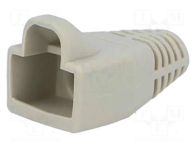 RJ45 plug boot; 6mm; light grey MH CONNECTORS MHRJ45SRB-LG