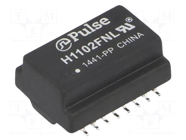 Transformer: Ethernet; SMD; -1.1dB; Network: Ethernet 10/100Mbps PULSE H1102FNL