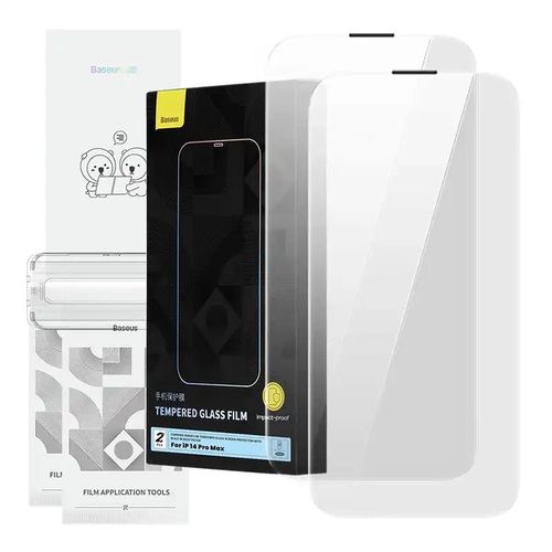 Tempered Glass Baseus Corning for iPhone 14 Pro with built-in dust filter, Baseus P60012218201-00
