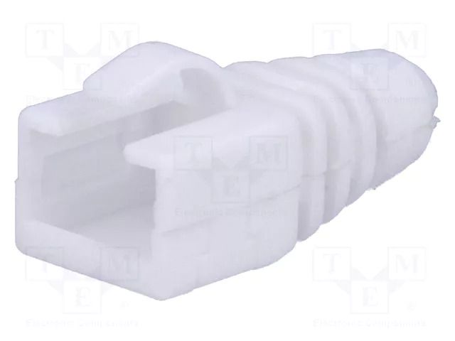 RJ45 plug boot; white MH CONNECTORS MHRJ45SRB-RET-W
