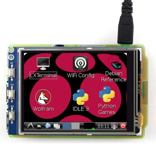 Touch Screen B - resistive LCD 3,2'' 320x240px GPIO for Raspberry Pi 4B/3B+/3B/Zero - Waveshare 9201 WSR-04510 5904422371319