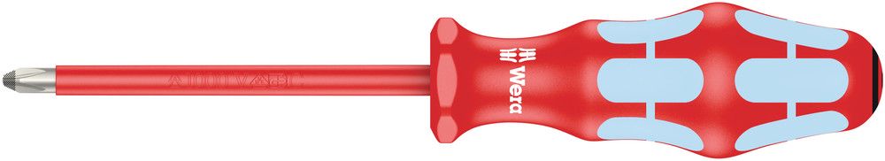 3165 i PZ VDE Insulated screwdriver for Pozidriv screws, stainless, PZ 2x100, Wera 05022741001