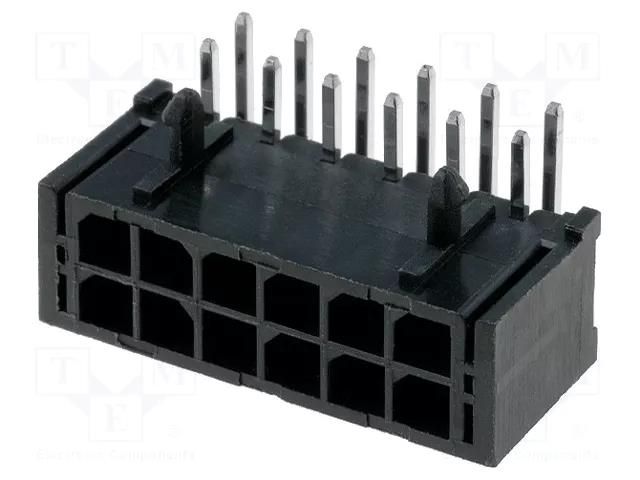 Connector: wire-board; socket; male; PIN: 12; MF30; angled 90°; THT AMPHENOL COMMUNICATIONS SOLUTIONS MF30-DHP1-12