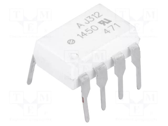 Optocoupler; THT; Ch: 1; OUT: IGBT driver; 3.75kV; DIP8; 35kV/μs BROADCOM (AVAGO) HCPL-J312-000E