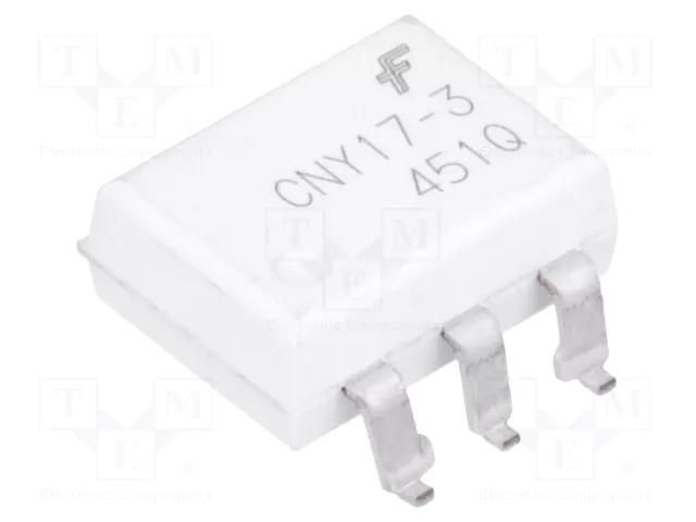 Optocoupler; SMD; Ch: 1; OUT: transistor; 4.17kV; Gull wing 6; CNY17 ONSEMI CNY173SM