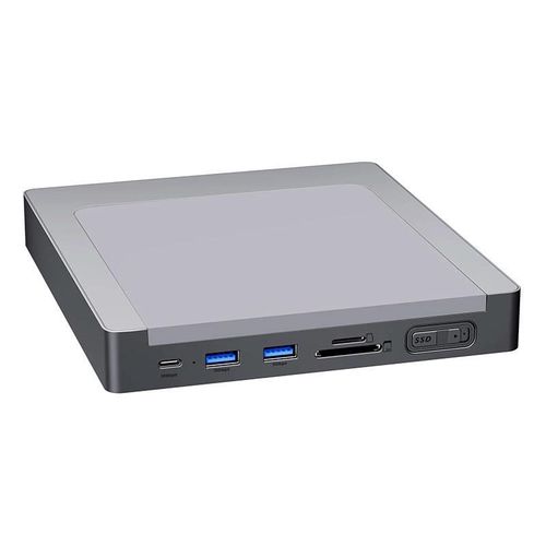 INVZI MagHub 8-in-1 USB-C Docking Station / Hub for iMac with SSD Bay (Gray), INVZI MH02