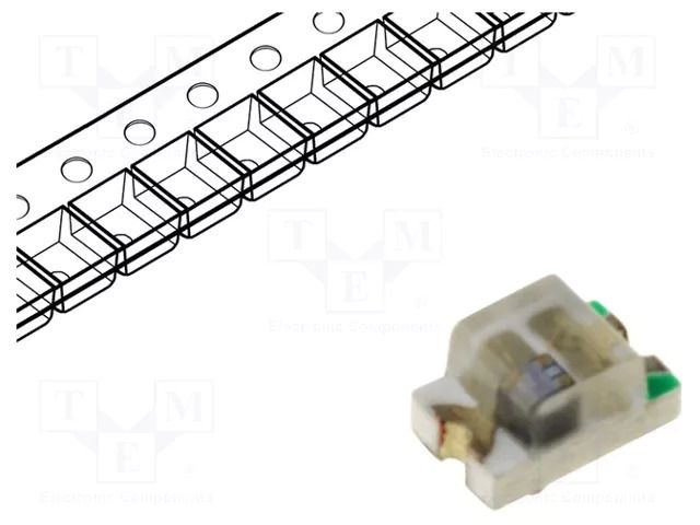 LED; green; SMD; 0805; 400÷450mcd; 3.3÷3.6VDC; 2x1.25x0.8mm; 120° OPTOSUPPLY OSG50805C1E