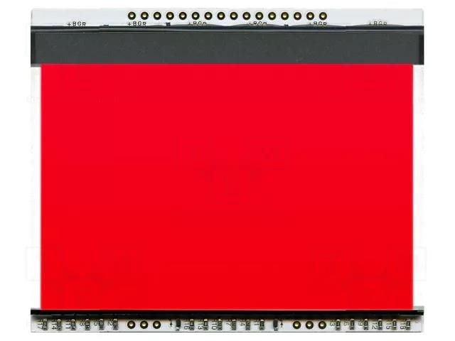 Backlight; LED; 78x64x3.8mm; red DISPLAY VISIONS EALED78X64-R