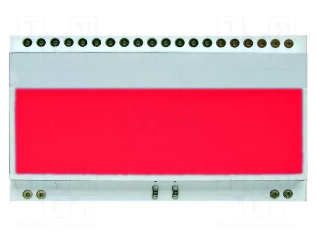 Backlight; LED; 55x31x3.6mm; red DISPLAY VISIONS EALED55X31-R