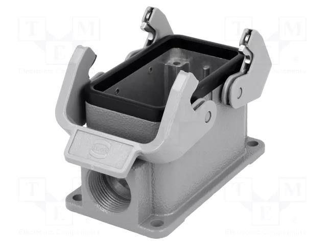 Enclosure for connectors: HDC; size 10B; Han® B; IP65; closed HARTING 09300101231