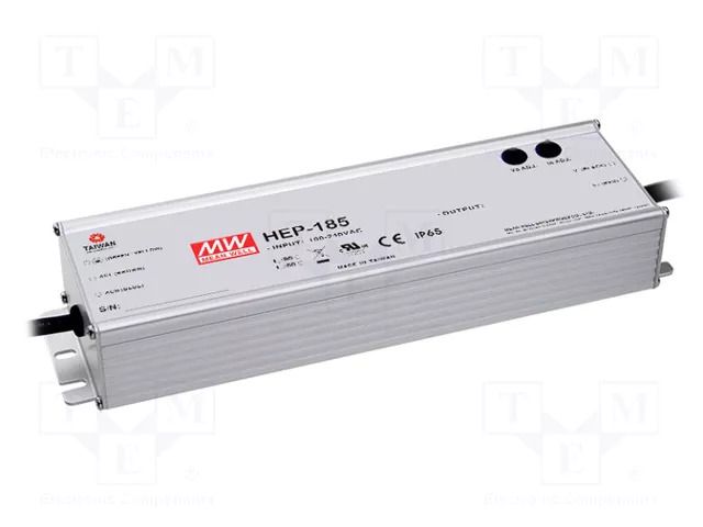 Power supply: switching; for building in,modular; 172W; 15VDC MEAN WELL HEP-185-15A