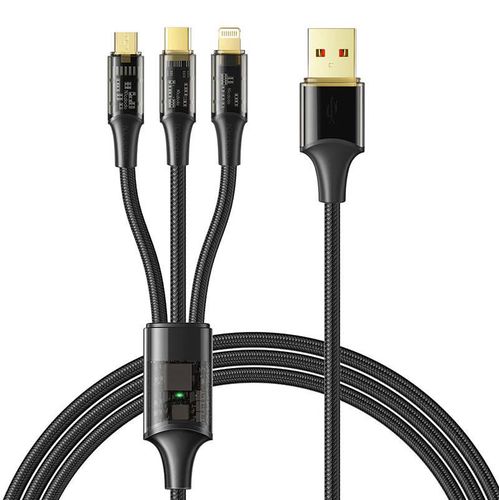 3in1 USB to USB-C / Lightning / Micro USB Cable, Mcdodo CA-3330, 1.2m (Black), Mcdodo CA-3330