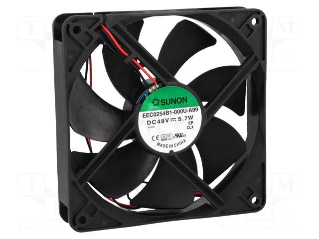 Fan: DC; axial; 48VDC; 120x120x25mm; 183.83m3/h; 44.5dBA; ball SUNON EEC0254B1-A99