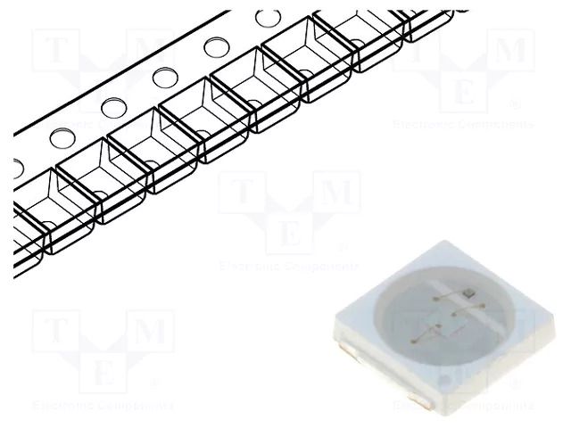 LED; amber; SMD; 3030; 30÷55lm; 2.8÷3.6VDC; 3x3x0.55mm; 120°; 150mA ProLight Opto PJ2N-FFPE-A