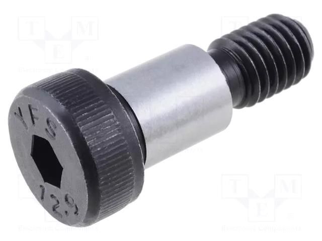 Shoulder screw; steel; M10; 1.5; Thread len: 16mm; hex key; HEX 6mm ELESA+GANTER ISO7379-12-M10-16