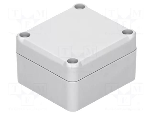 Enclosure: multipurpose; X: 57mm; Y: 63mm; Z: 37mm; ABS; grey; gasket KRADEX Z-117JH-ABS