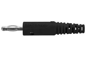 CONN, BANANA, PLUG, 32A, BLACK, SCREW FK 8 S NI / SW