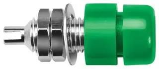 CONN, BANANA, JACK, 32A, GREEN, SOLDER IBU 401 NI / GN