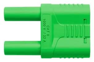 CONN, BANANA, PLUG, 32A, GREEN SKURZ 6100 / 19-4 IG 2MB NI / GN