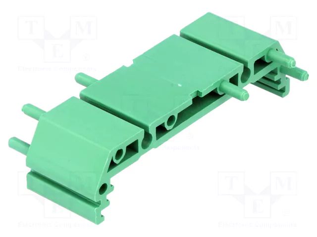 DIN rail mounting bracket; 72x22mm; Body: green ELBAG DIN-72-22