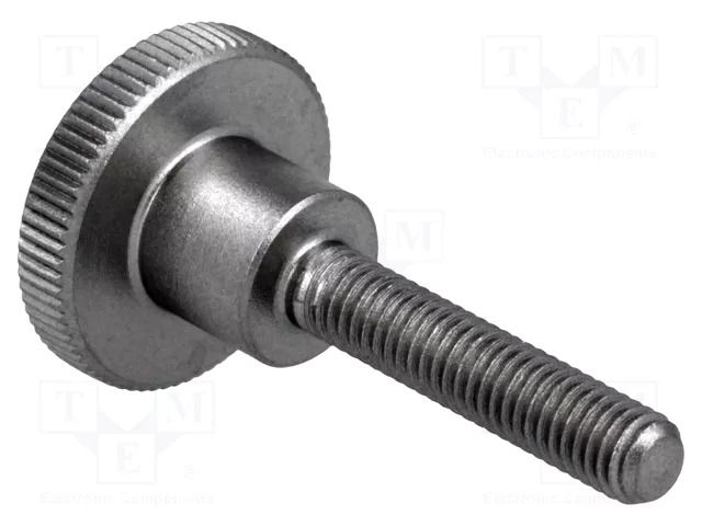 Knob; Ø: 24mm; Ext.thread: M6; 30mm; H: 15mm; stainless steel ELESA+GANTER DIN464-M6-30-NI